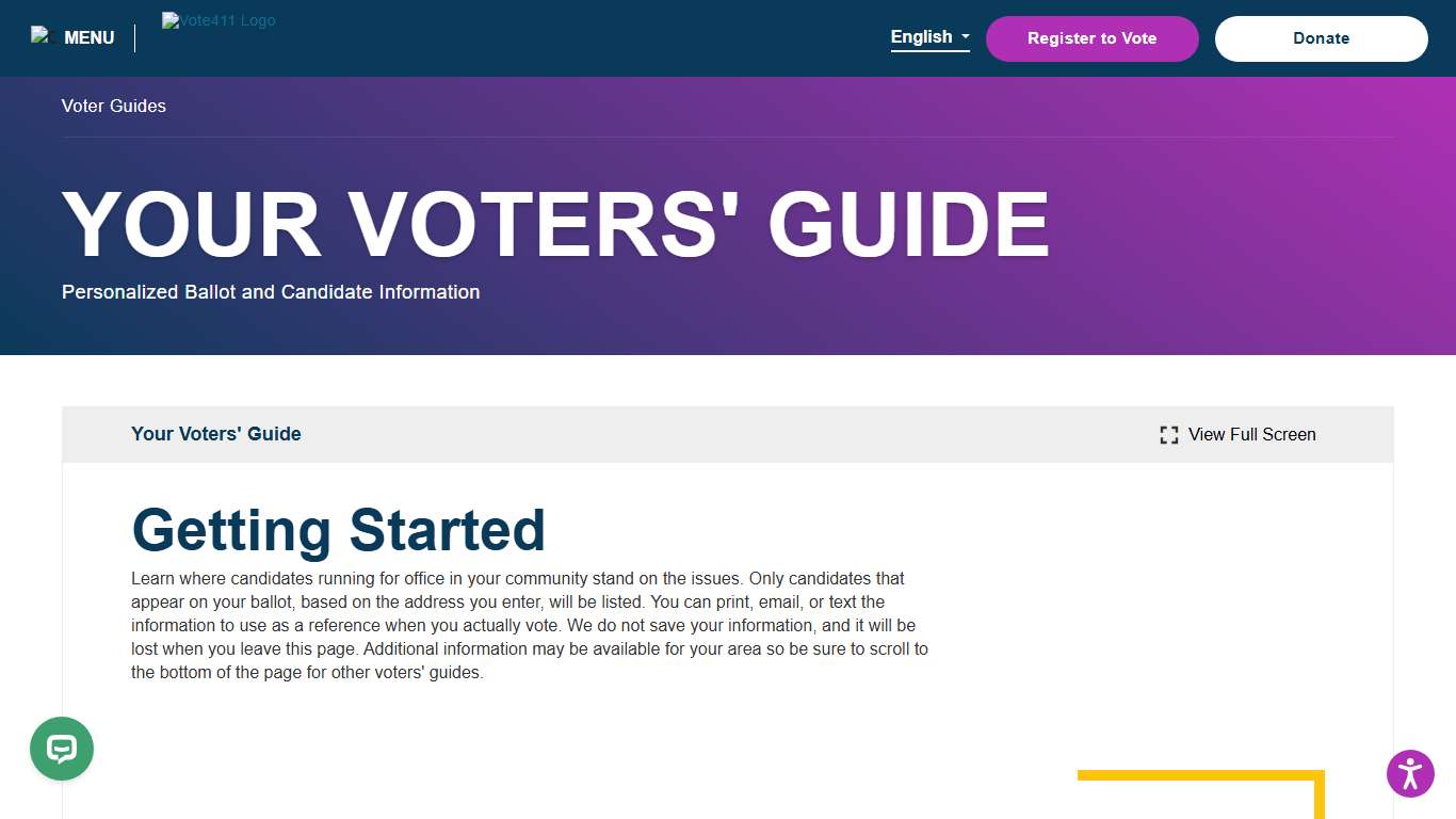 Personalized Ballot | VOTE411